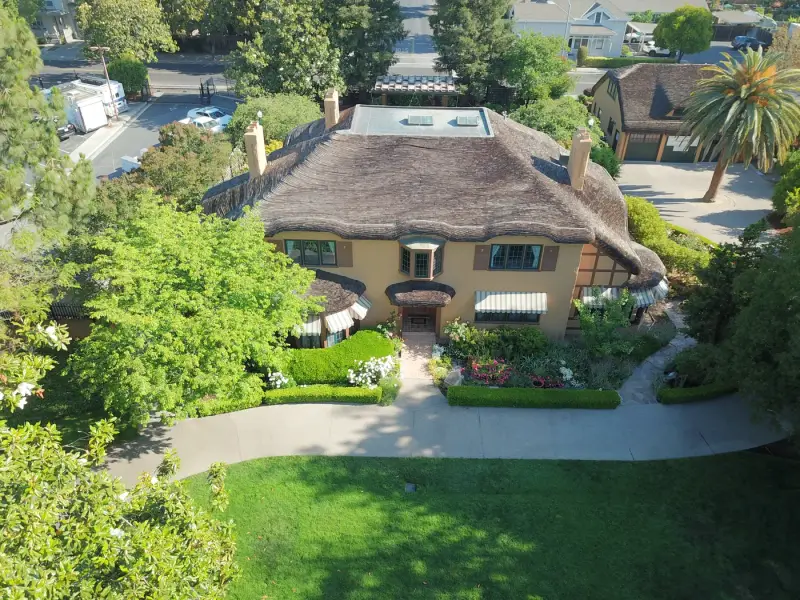 Aerial view of Ainsley House in Campbell